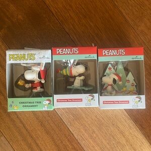 Hallmark peanuts Christmas ornaments